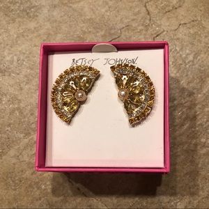 Betsey Johnson Jewel Lemon Slice Earrings